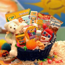 Basket of Various Items with Bunny